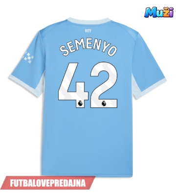 Lacne Muži Futbalové dres Manchester City Antoine Semenyo #42 2026-27 Krátky Rukáv - Domáci